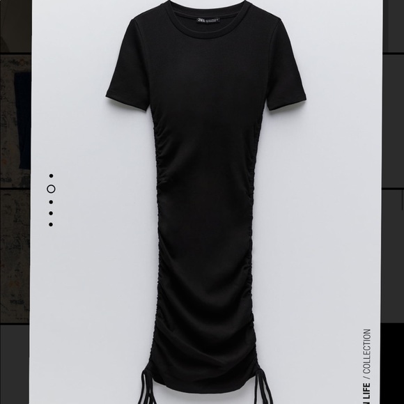 Zara | Dresses | Zara Ruched Ribbed 
